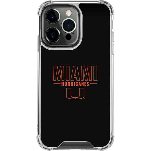 University of Miami Hurricanes iPhone 16 Pro Clear Case